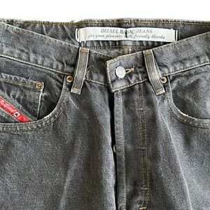 Vintage Diesel Button Fly Jeans Men Measures‎ 32x33 gray Wash Made in Italy
